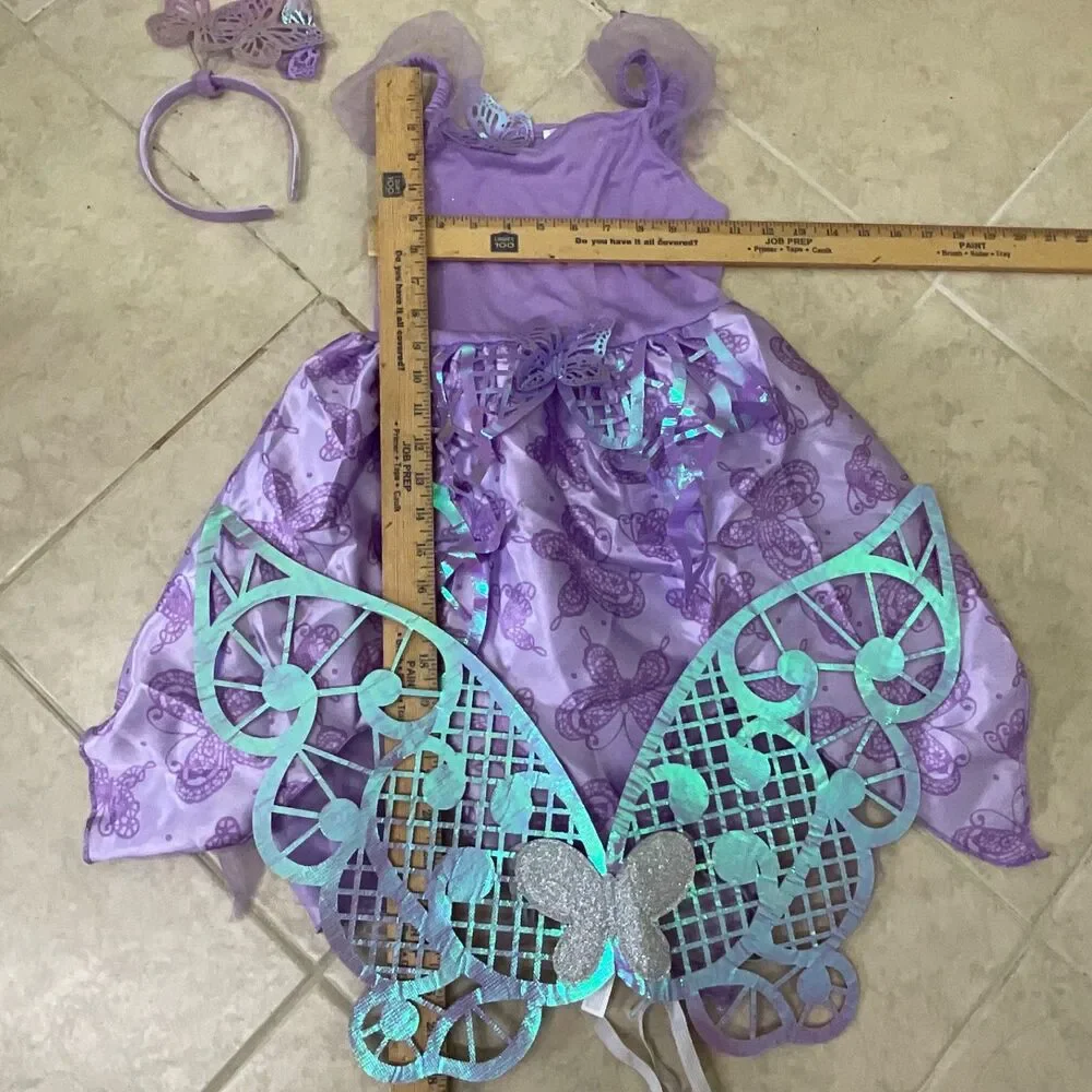 Shimmering Butterfly Purple child  M 8-10 Halloween Child Costume - Picture 3 of 9